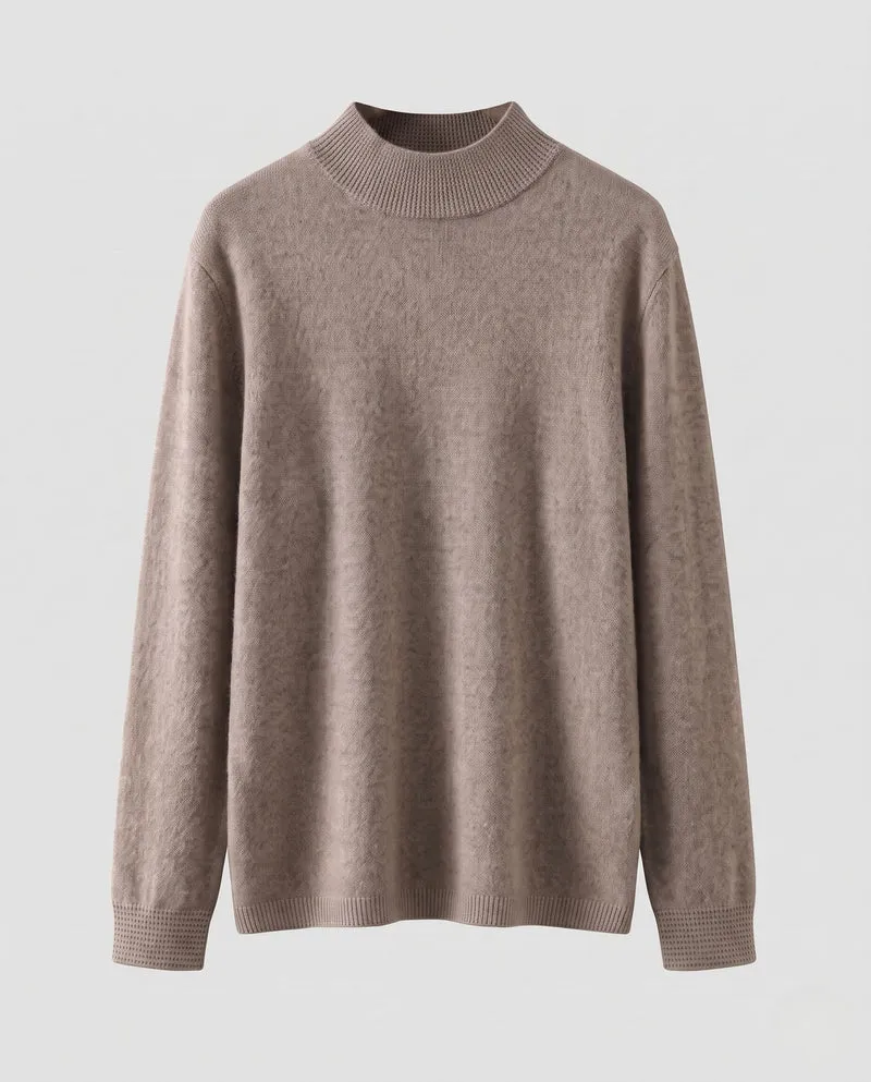 Damen Feiner Kaschmir‑Mix Stehkragenpullover in leichter Feinstrick‑Qualität Nord Taschen