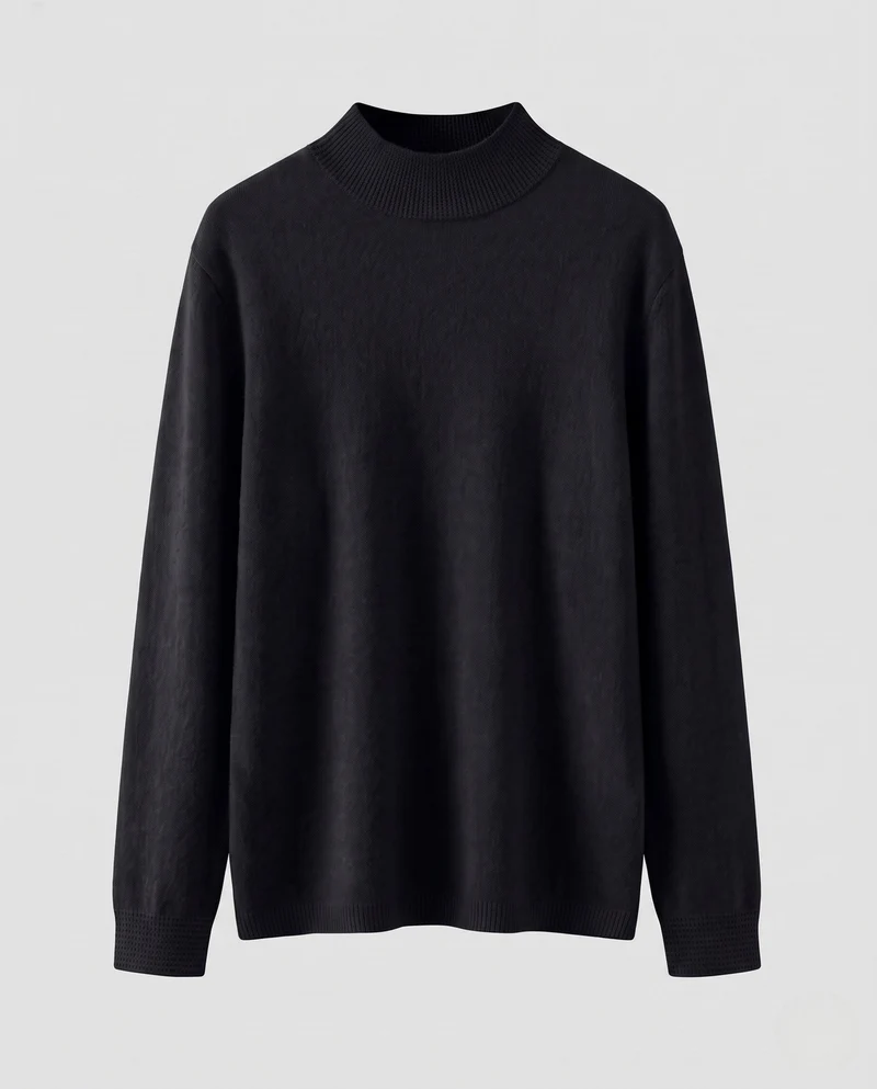 Damen Feiner Kaschmir‑Mix Stehkragenpullover in leichter Feinstrick‑Qualität Nord Taschen