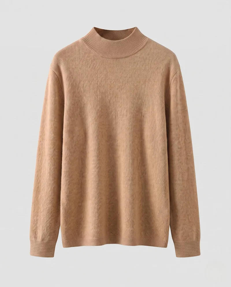 Damen Feiner Kaschmir‑Mix Stehkragenpullover in leichter Feinstrick‑Qualität Nord Taschen