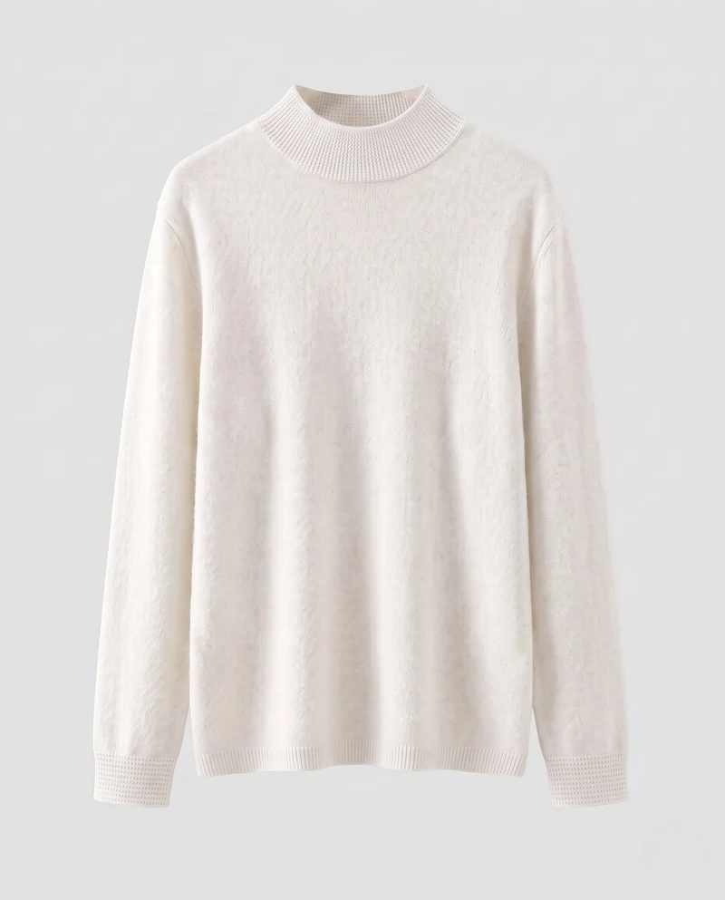 Damen Feiner Kaschmir‑Mix Stehkragenpullover in leichter Feinstrick‑Qualität Nord Taschen