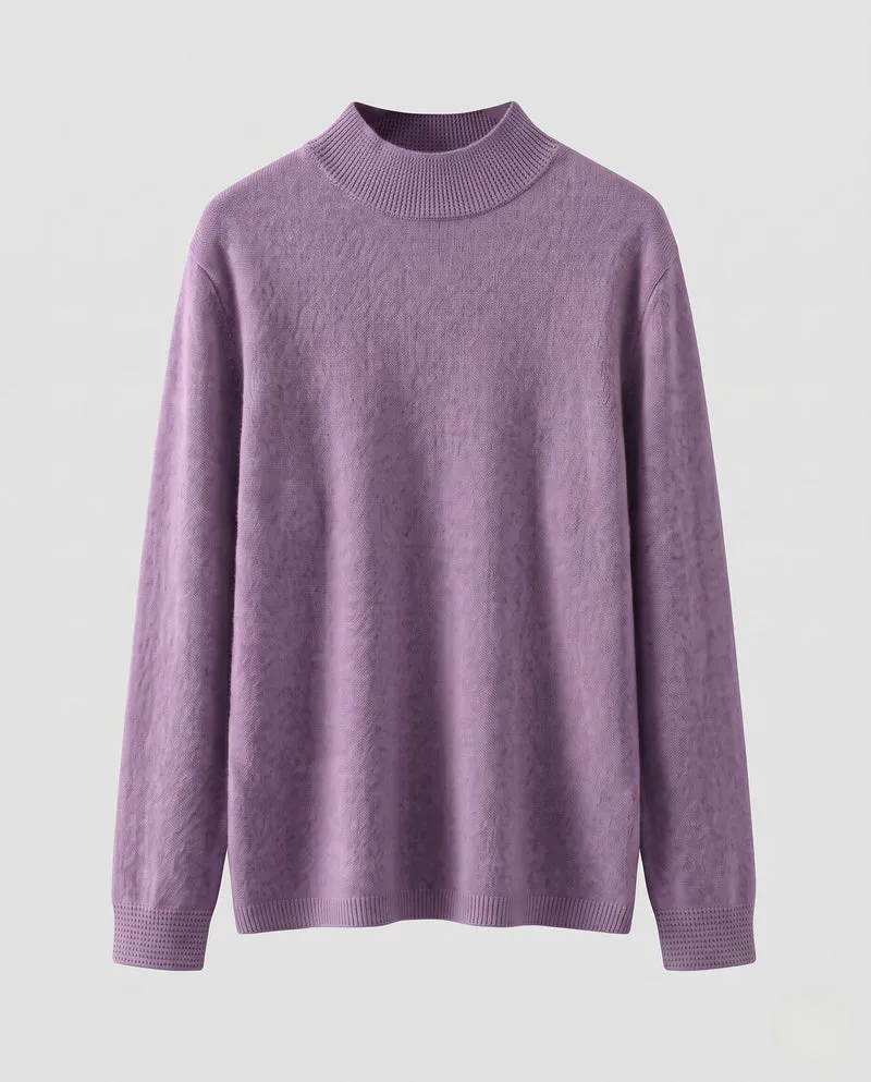 Damen Feiner Kaschmir‑Mix Stehkragenpullover in leichter Feinstrick‑Qualität Nord Taschen