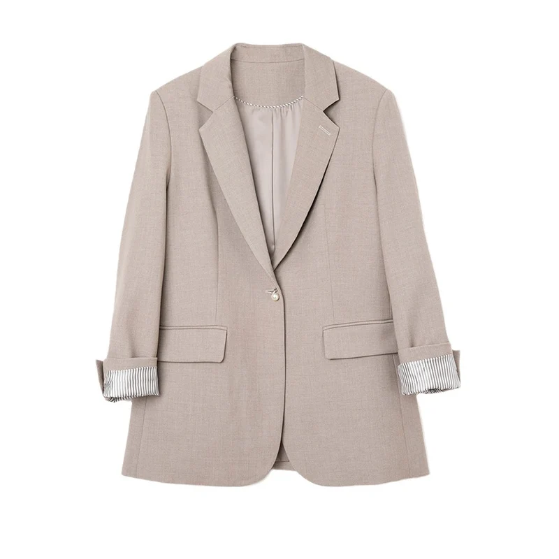 Damen Legeres Tailoring-Set mit Longline-Blazer und hochtaillierter Bundfaltenhose Nord Taschen