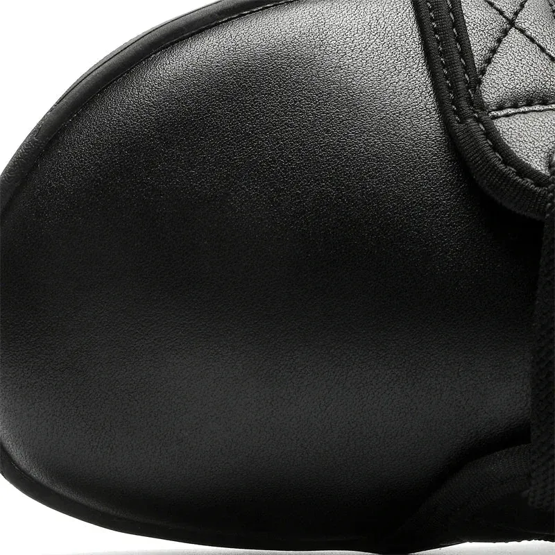 Minimalistische Leder Barfußlaufschuhe