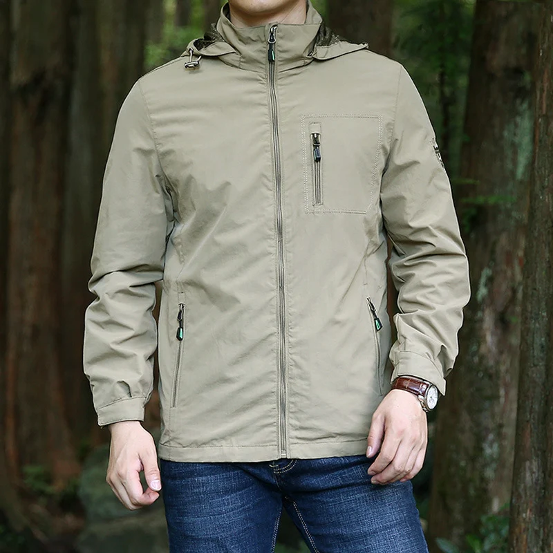 Herren Winddichte Softshell-Thermojacke mit Fleece-Innenfutter und Kapuze Nord Taschen