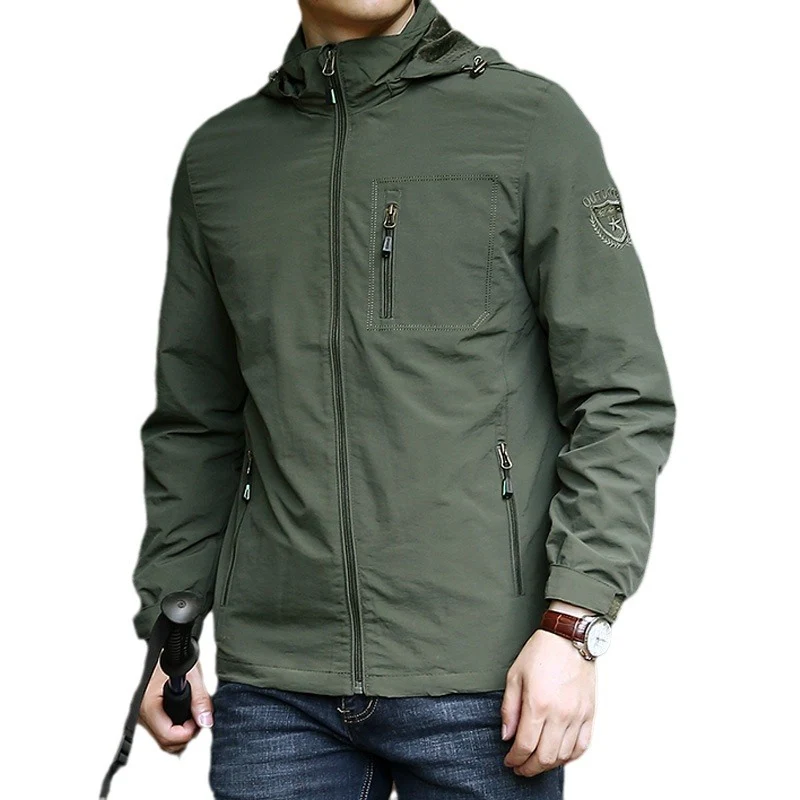 Herren Winddichte Softshell-Thermojacke mit Fleece-Innenfutter und Kapuze Nord Taschen