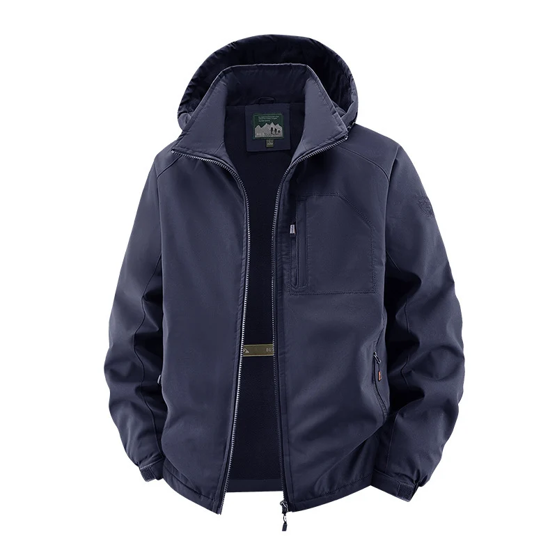 Herren Winddichte Softshell-Thermojacke mit Fleece-Innenfutter und Kapuze Nord Taschen
