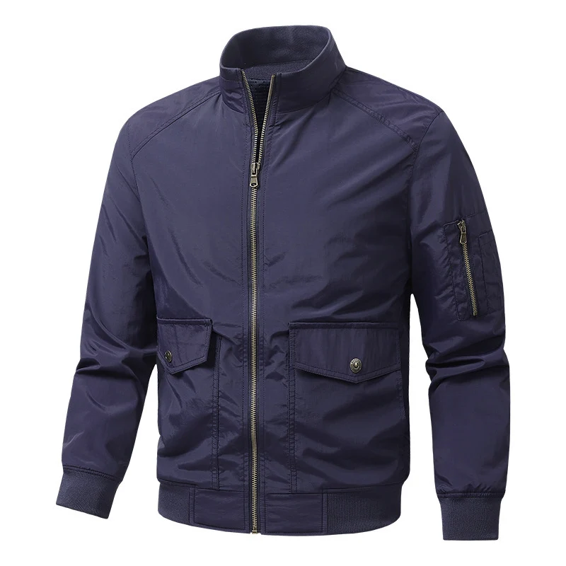 Herren Wind- und Wasserabweisende Urban-Bomberjacke mit Stehkragen und Mehrfach-Taschen Nord Taschen