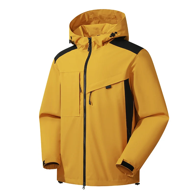 Herren Wind- und Wasserabweisende Softshelljacke mit verstellbarer Kapuze, Zwei-Wege-Reißverschluss und asymmetrischer Brusttasche Nord Taschen