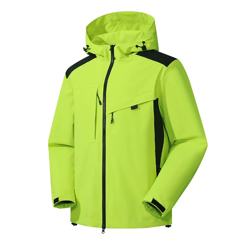 Herren Wind- und Wasserabweisende Softshelljacke mit verstellbarer Kapuze, Zwei-Wege-Reißverschluss und asymmetrischer Brusttasche Nord Taschen