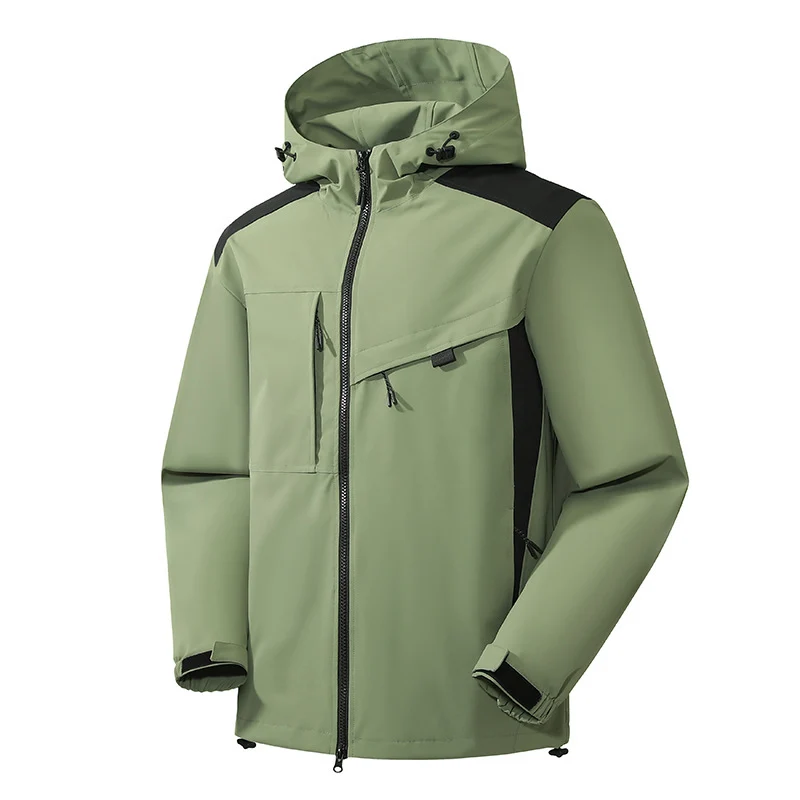 Herren Wind- und Wasserabweisende Softshelljacke mit verstellbarer Kapuze, Zwei-Wege-Reißverschluss und asymmetrischer Brusttasche Nord Taschen