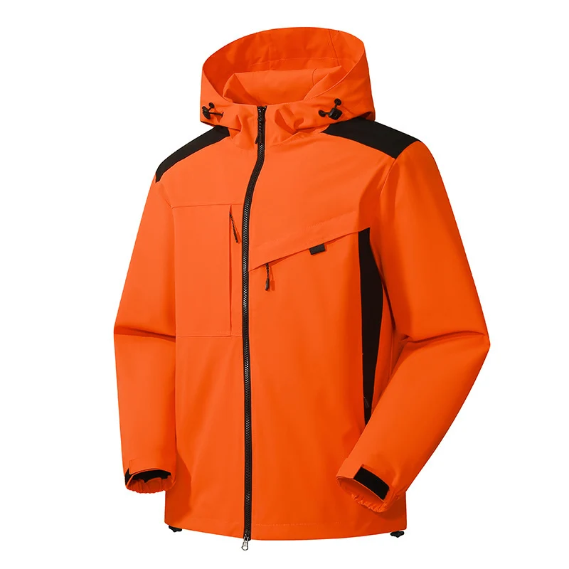 Herren Wind- und Wasserabweisende Softshelljacke mit verstellbarer Kapuze, Zwei-Wege-Reißverschluss und asymmetrischer Brusttasche Nord Taschen