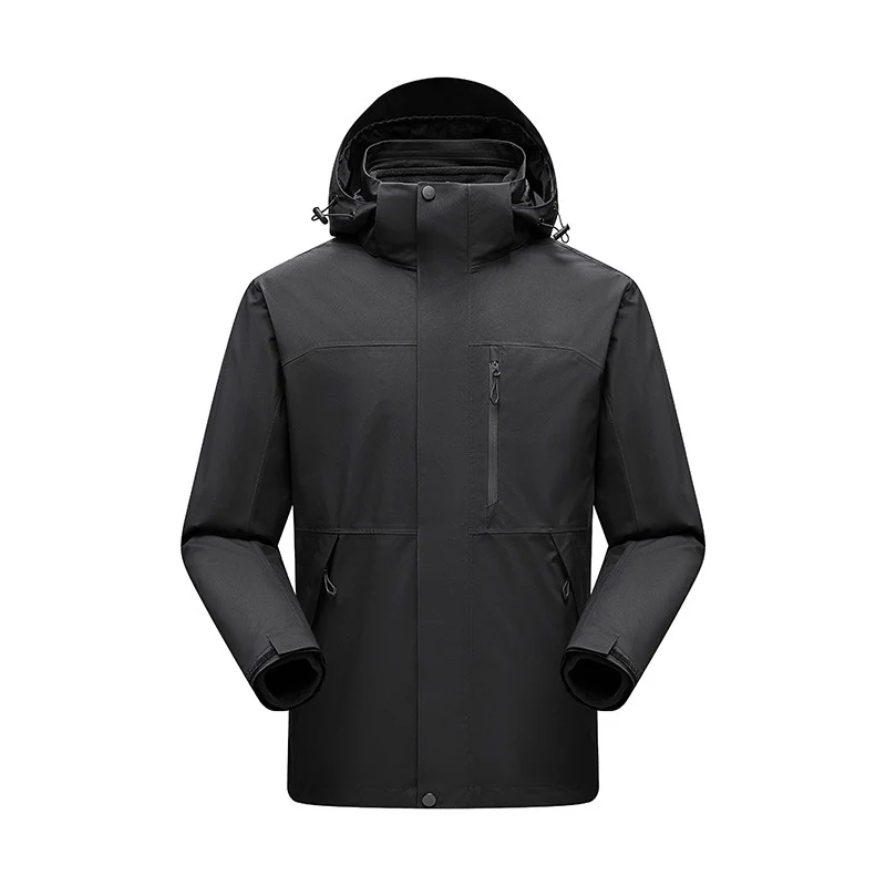 Herren Wasserabweisender Winterparka mit abnehmbarer Kapuze und getapten Nähten Nord Taschen