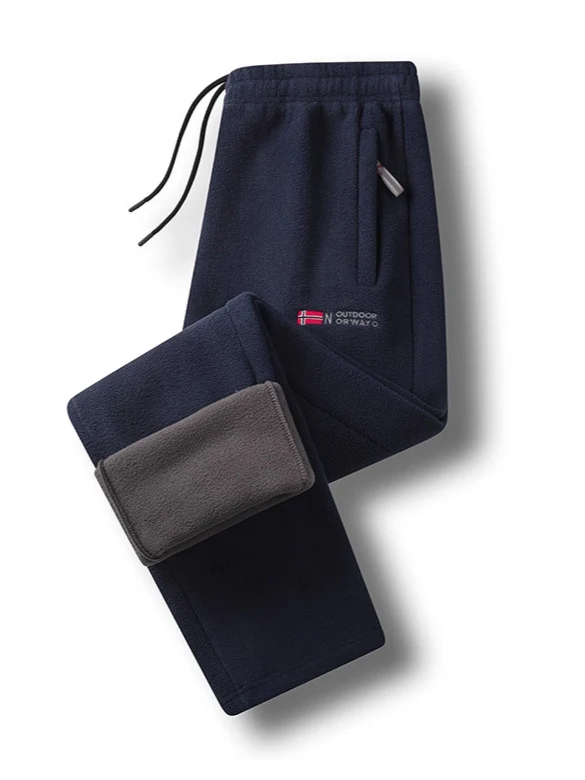 Damen Fleece-Thermohose mit elastischem Bund, Reißverschlusstaschen und weichem Innenfutter Nord Taschen