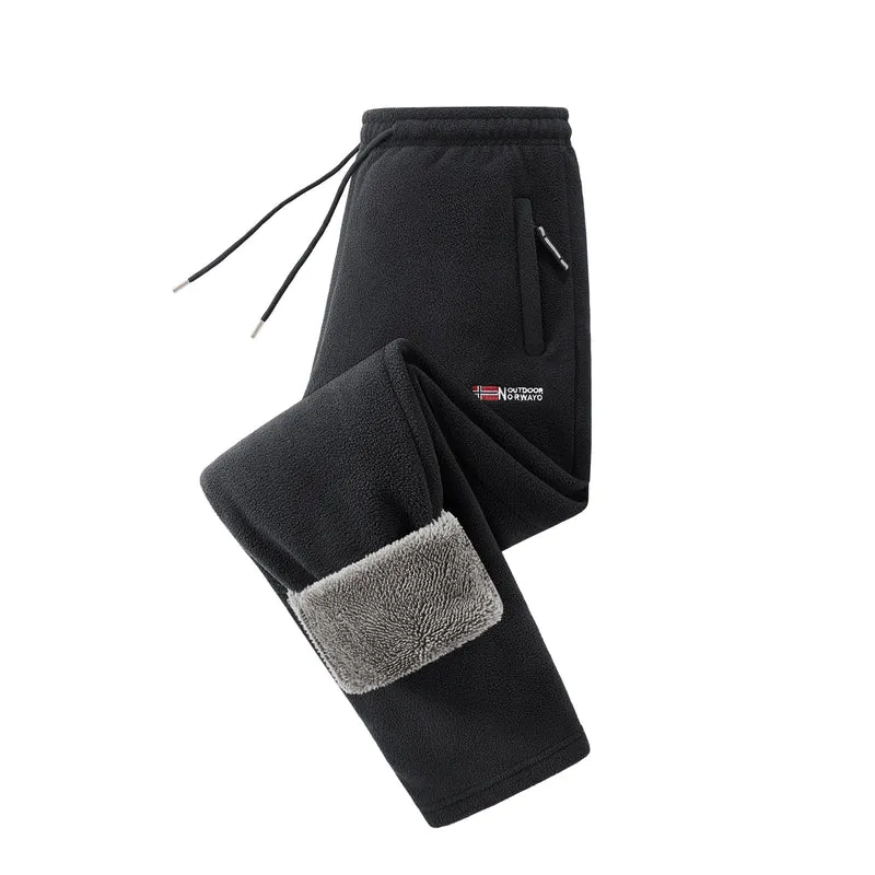 Damen Fleece-Jogginghose mit Teddy-Innenfutter und Reißverschlusstaschen Nord Taschen