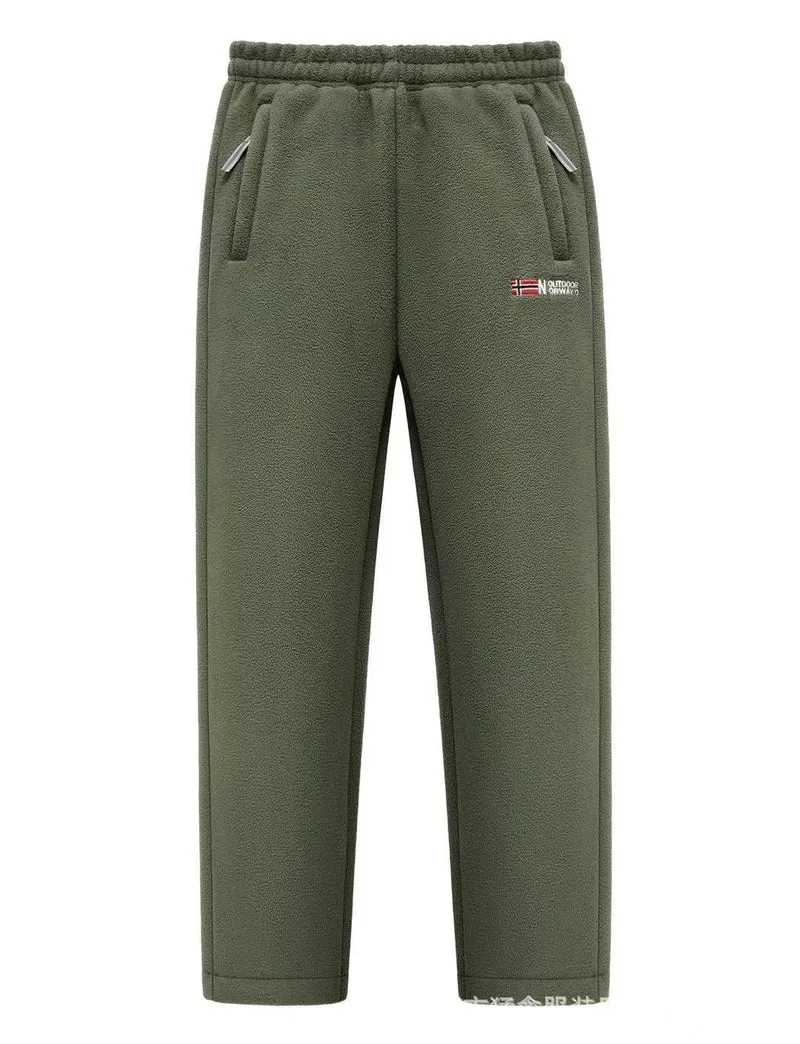 Damen Bequeme Thermo-Fleece-Jogginghose mit Gummibund und Reißverschlusstaschen Nord Taschen