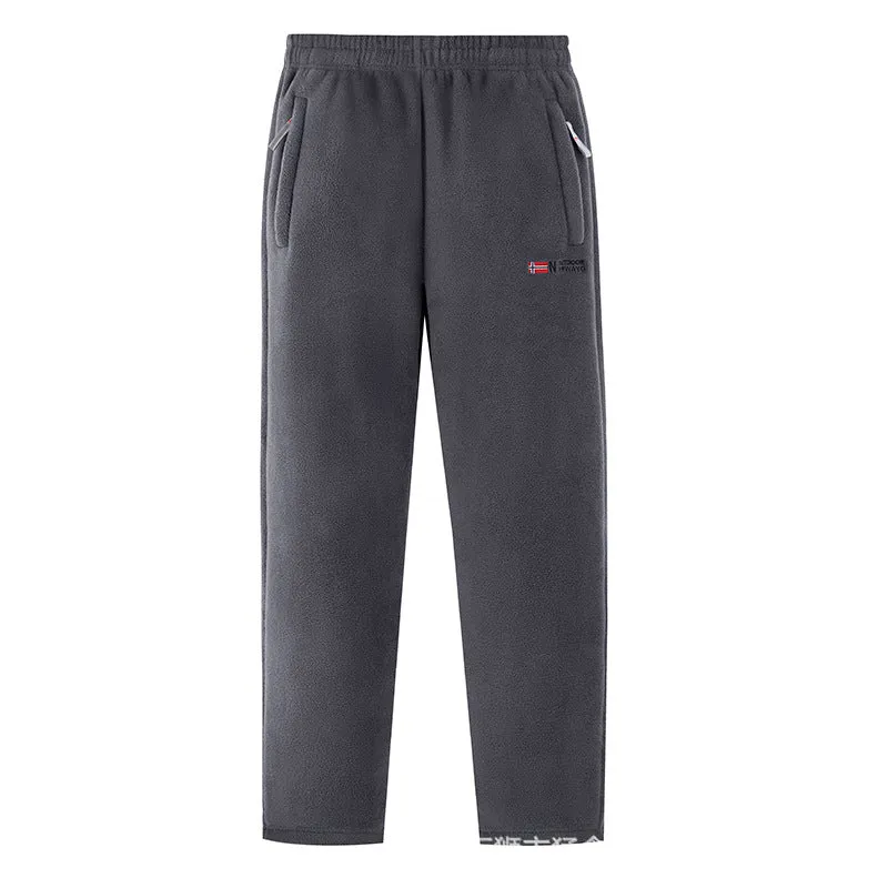 Damen Bequeme Thermo-Fleece-Jogginghose mit Gummibund und Reißverschlusstaschen Nord Taschen