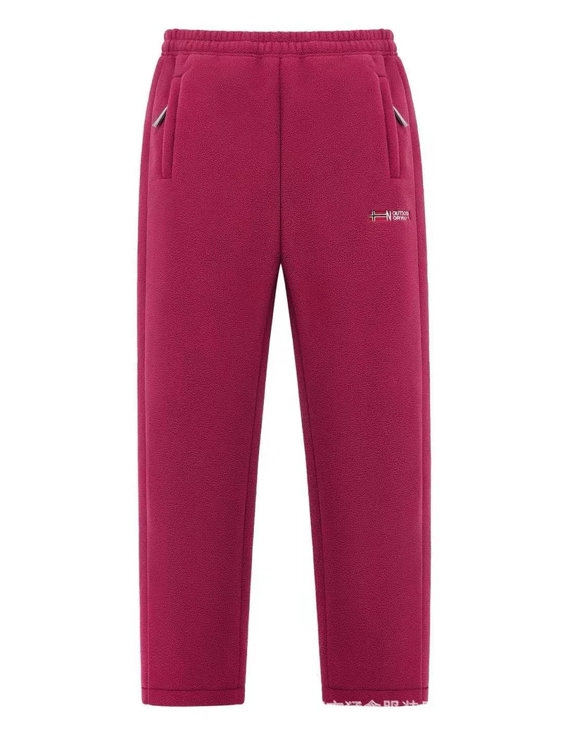 Damen Bequeme Thermo-Fleece-Jogginghose mit Gummibund und Reißverschlusstaschen Nord Taschen