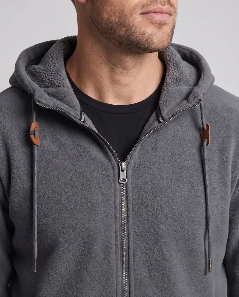 Herren Thermal-Fleece-Hoodie mit Teddy-Innenfutter, Kapuze & verdeckten Reißverschlusstaschen Nord Taschen