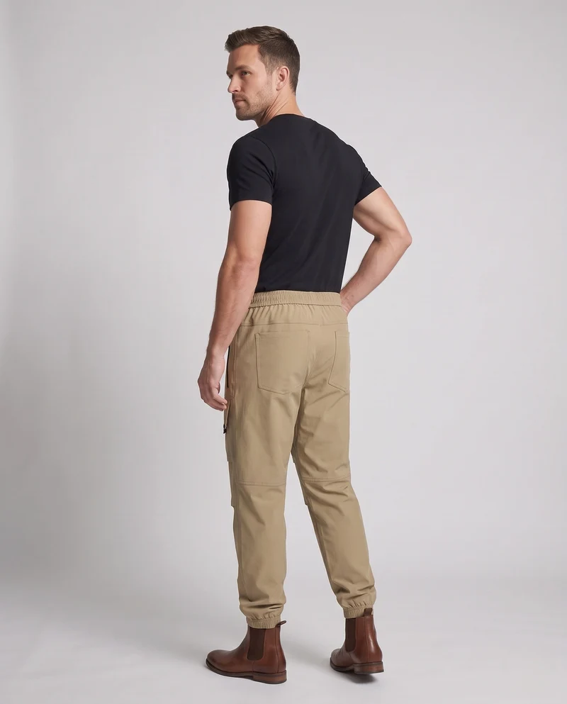 Herren Technische Cargo‑Hose im Outdoor‑Baggy‑Cut mit Mehrfach‑Taschen, Tunnelzug & Elastischem Saum Nord Taschen