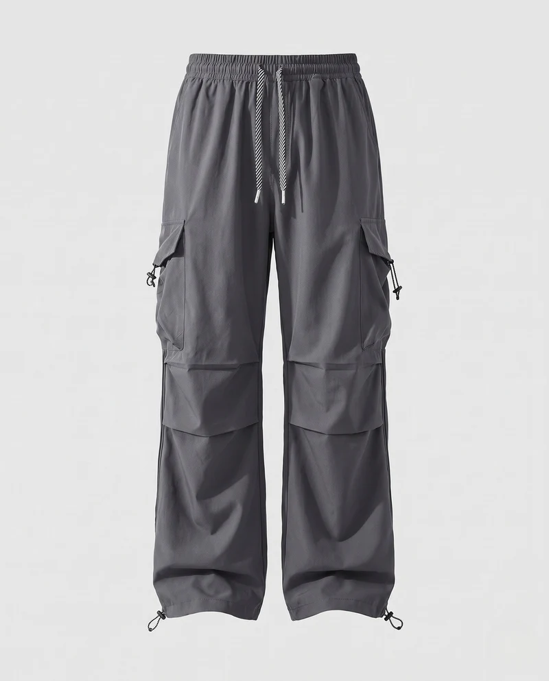 Herren Technical Cargo-Hose im Baggy-Cut mit Elastbund, multifunktionalen Taschen & Beinabschluss-Kordel Nord Taschen