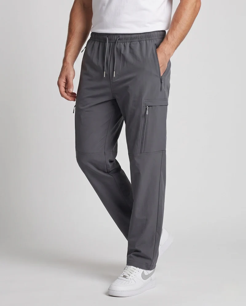 Herren Technische Cargo-Freizeithose mit Reißverschlusstaschen und Elastbund Nord Taschen