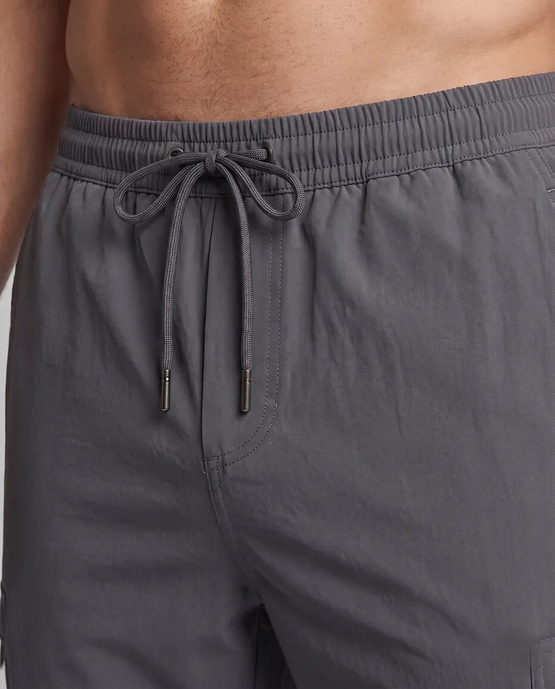 Herren Technische Cargo-Freizeithose mit Reißverschlusstaschen und Elastbund Nord Taschen