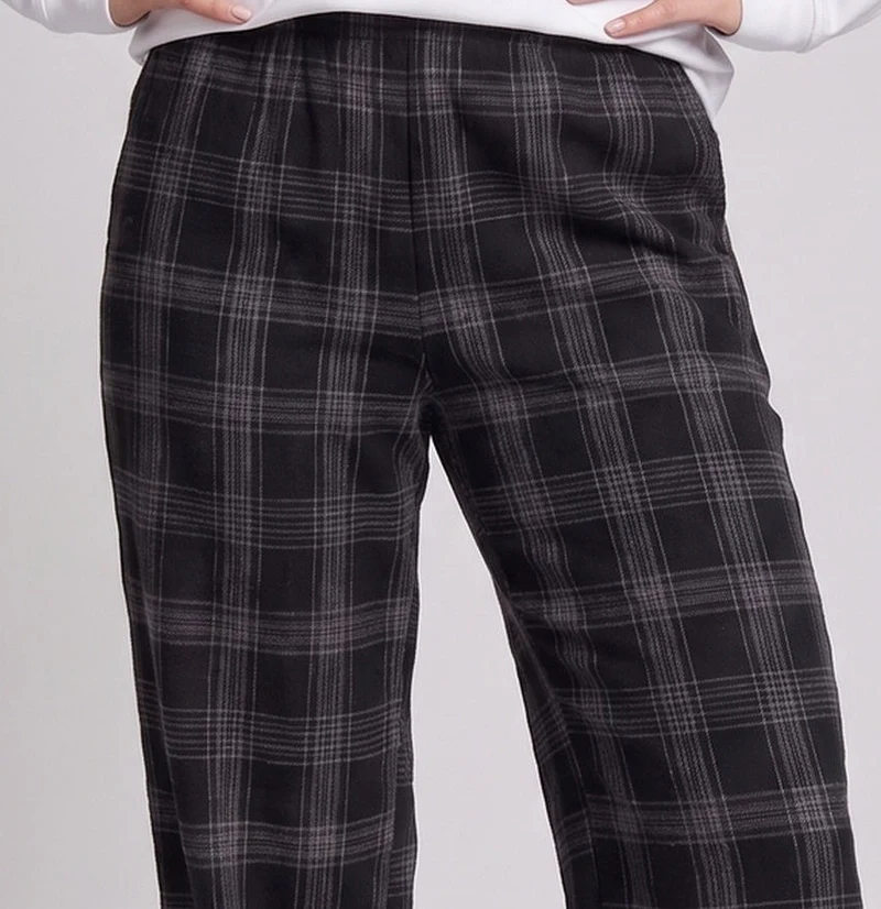 Damen Karottenhose mit Karomuster Nord Taschen
