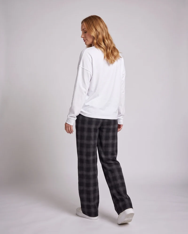 Damen Karottenhose mit Karomuster Nord Taschen