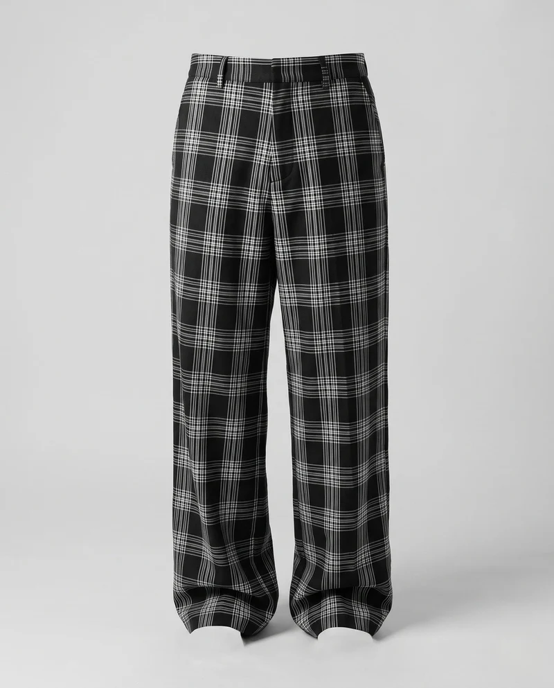 Damen Karottenhose mit Karomuster Nord Taschen