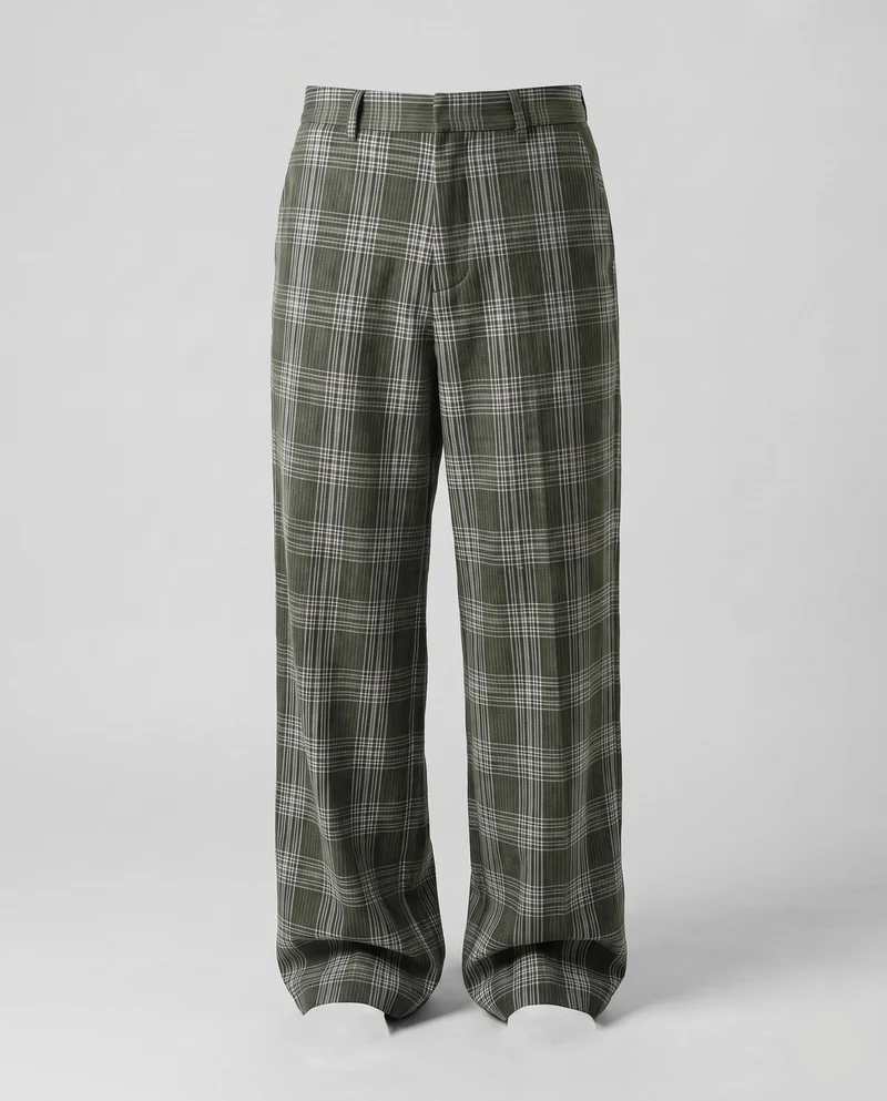 Damen Karottenhose mit Karomuster Nord Taschen
