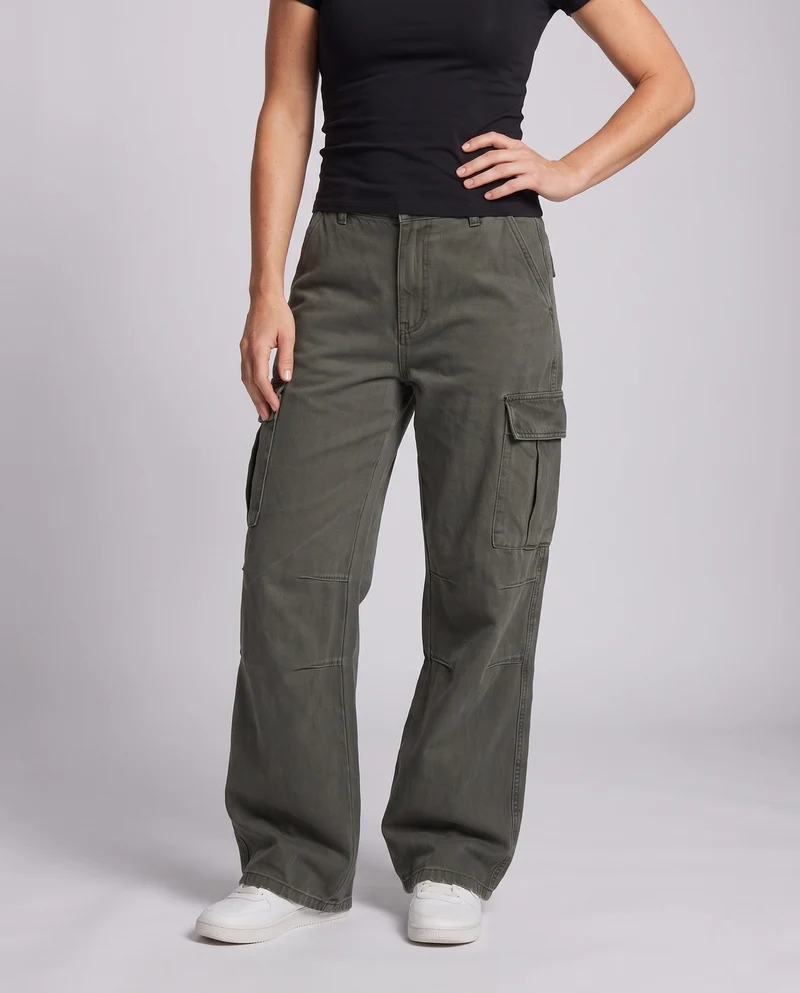 Damen Freizeit Cargo-Hose mit weit geschnittenem Nord Taschen