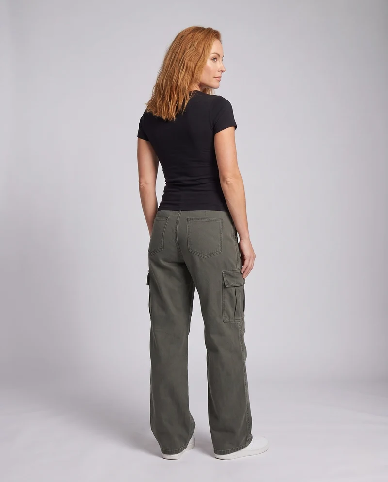 Damen Freizeit Cargo-Hose mit weit geschnittenem Nord Taschen