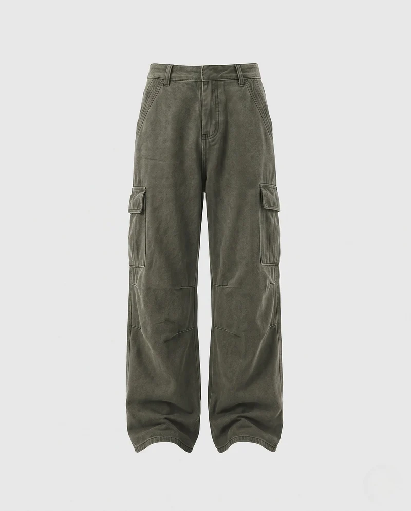 Damen Freizeit Cargo-Hose mit weit geschnittenem Nord Taschen