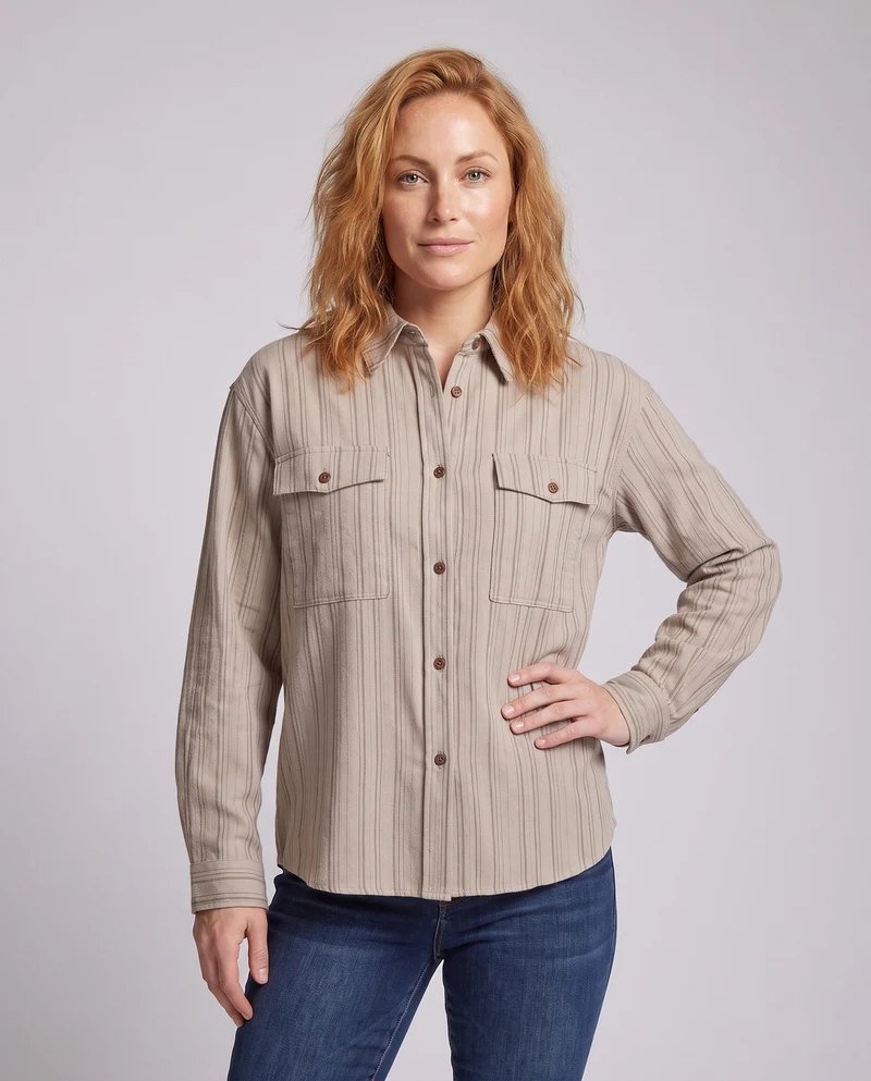 Damen Freizeit Karo Bluse mit Brusttaschen Nord Taschen