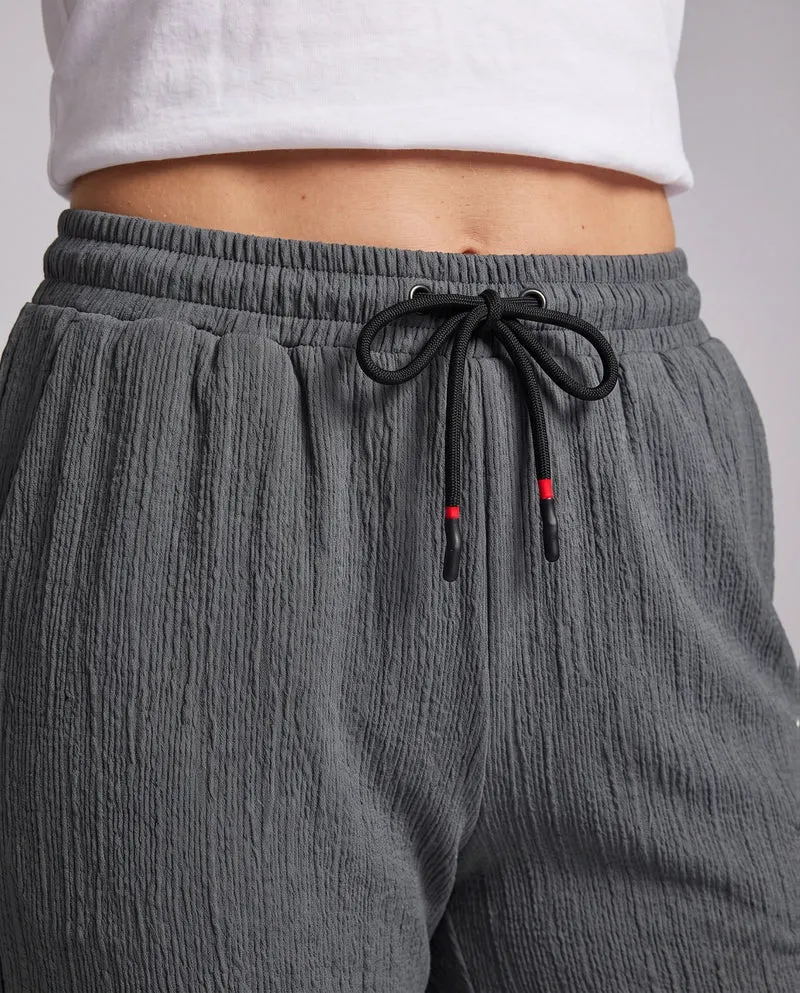 Frauen Freizeit Sporthose mit hoher Taille und elastischem Bund Nord Taschen