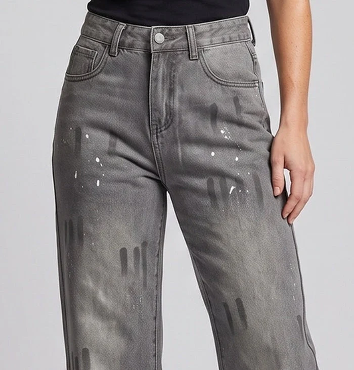 Frauen Freizeit Übergroße Jeans Nord Taschen