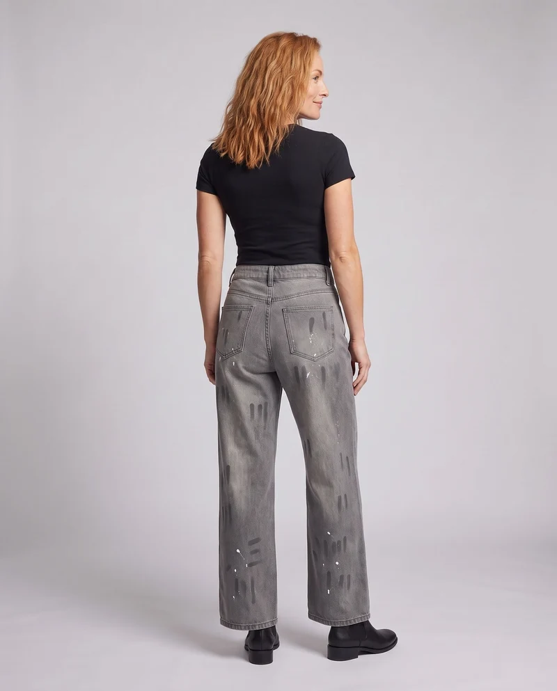 Frauen Freizeit Übergroße Jeans Nord Taschen