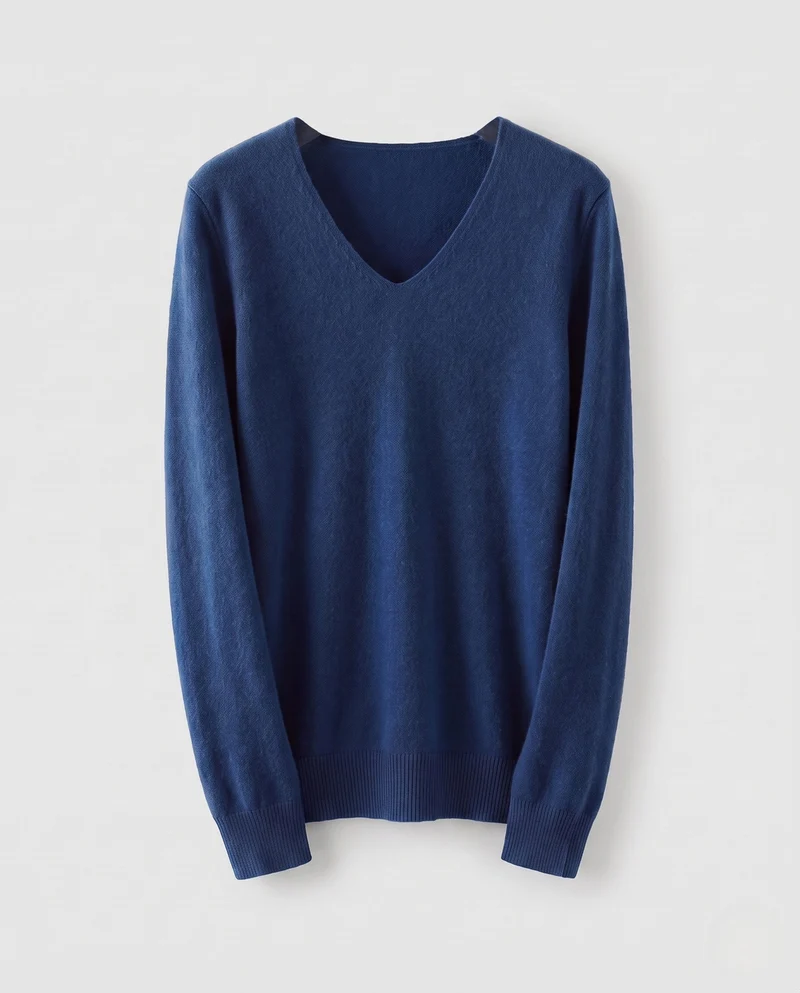 Damen Feinstrickpullover mit V‑Ausschnitt, Angora‑Optik und leicht kastiger Passform Nord Taschen