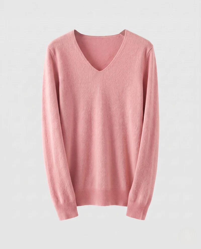 Damen Feinstrickpullover mit V‑Ausschnitt, Angora‑Optik und leicht kastiger Passform Nord Taschen