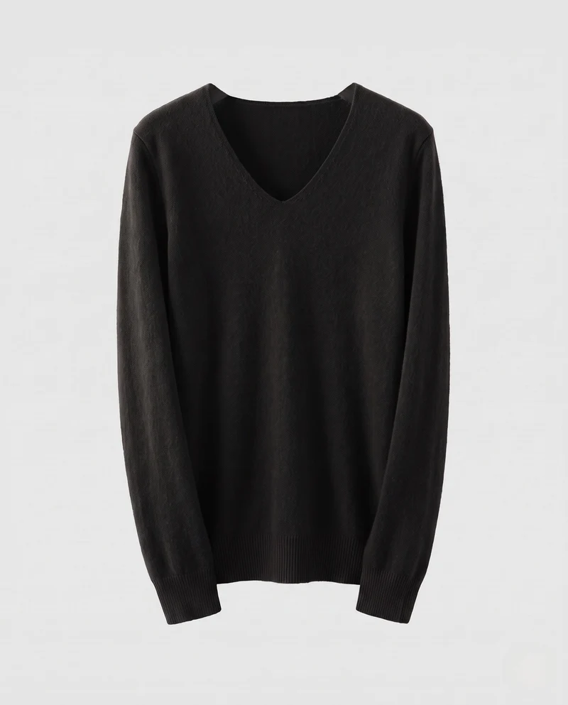 Damen Feinstrickpullover mit V‑Ausschnitt, Angora‑Optik und leicht kastiger Passform Nord Taschen