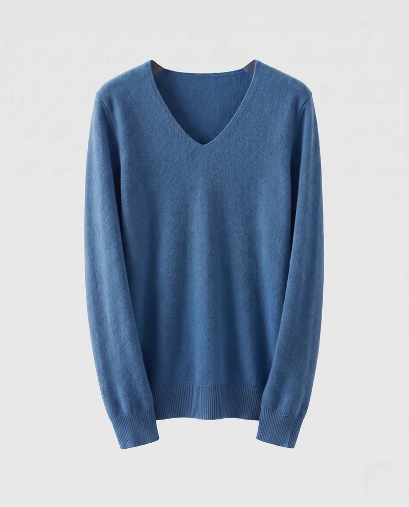 Damen Feinstrickpullover mit V‑Ausschnitt, Angora‑Optik und leicht kastiger Passform Nord Taschen