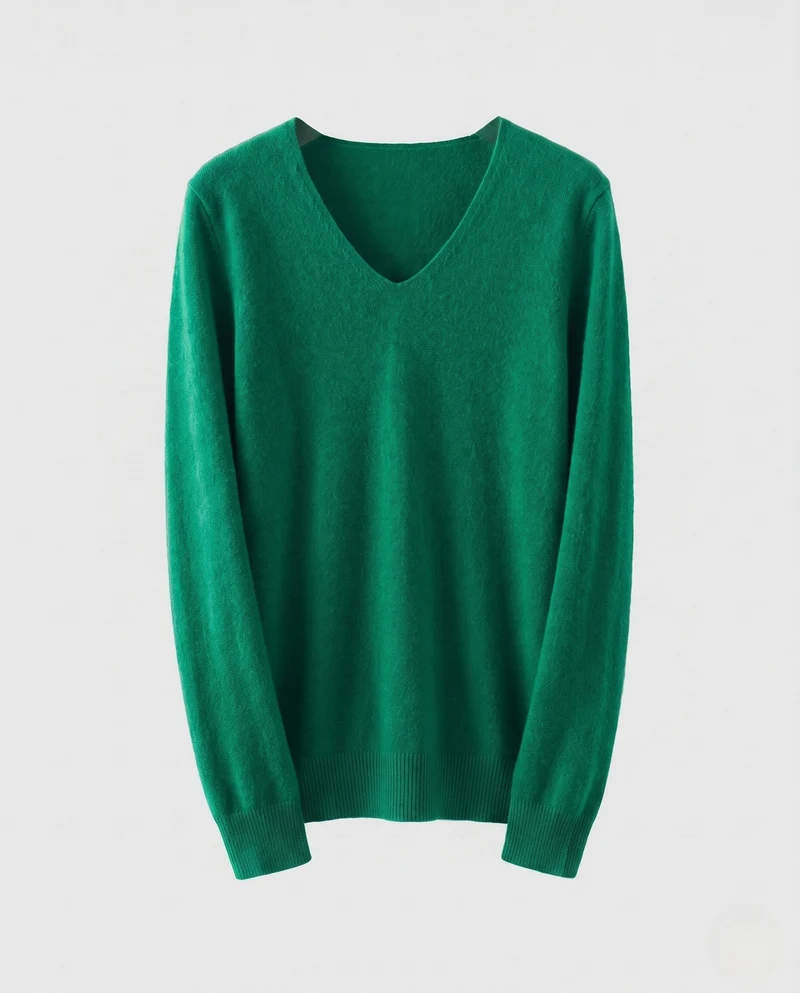 Damen Feinstrickpullover mit V‑Ausschnitt, Angora‑Optik und leicht kastiger Passform Nord Taschen