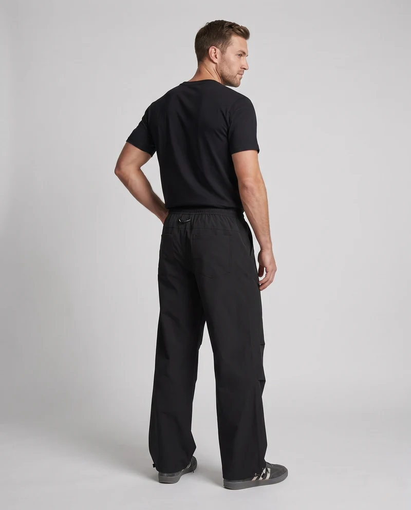 Herren Weite Tech-Cargo-Hose im Baggy-Schnitt mit Tunnelzug & Klappentaschen Nord Taschen