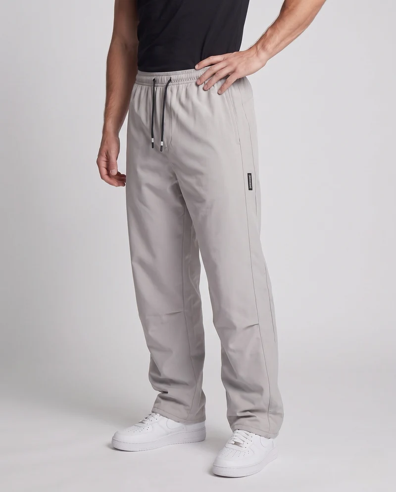 Herren Weite Nylon-Trainingshose mit elastischem Tunnelzug, Kordel & Seitentaschen Nord Taschen