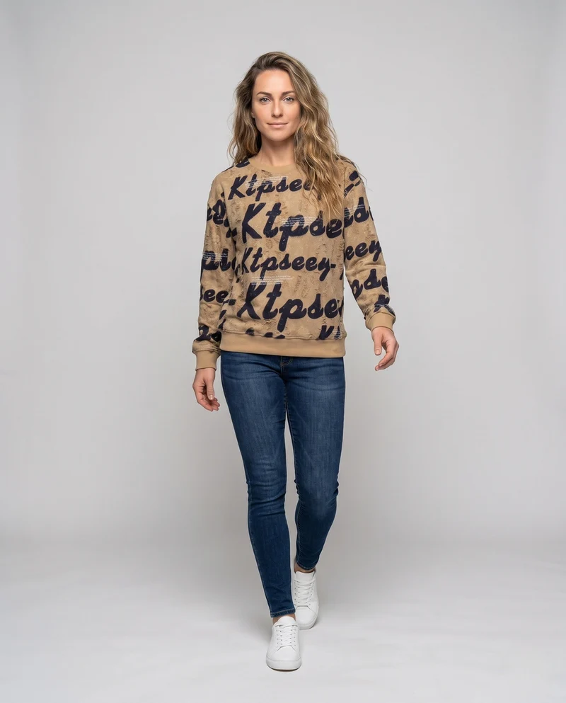 Damen stylisches Sweatshirt Nord Taschen