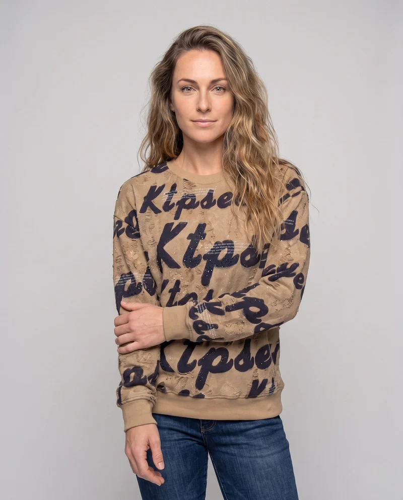 Damen stylisches Sweatshirt Nord Taschen