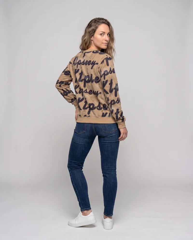 Damen stylisches Sweatshirt Nord Taschen