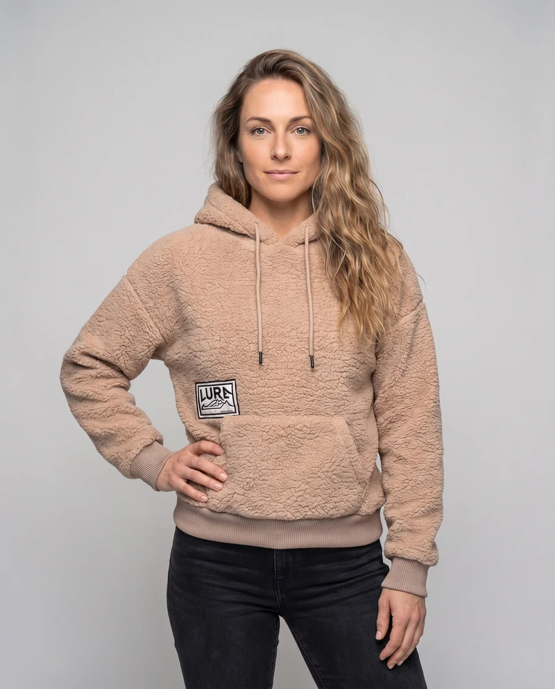 Damen Soft Fleece Hoodie Nord Taschen