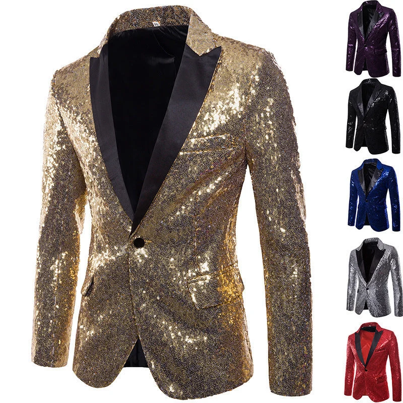 Herren Pailletten Formal Blazer Arvani