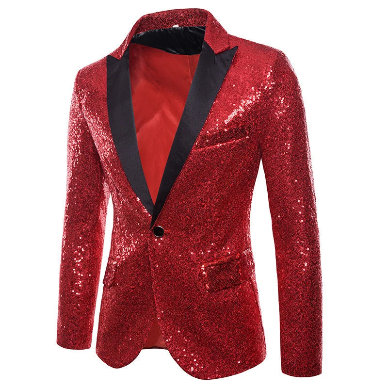 Herren Pailletten Formal Blazer Arvani